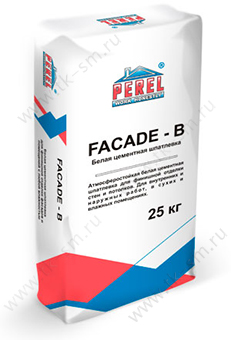 Шпаклевка цементная PEREL FACADE-B 0652 белая, 20 кг 
