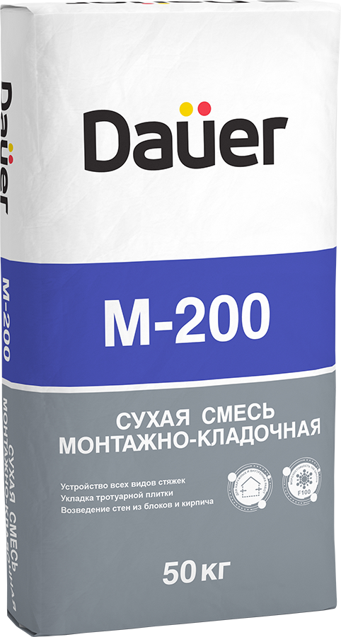 Монтажно-кладочная смесь М-200 Dauer, 50кг 