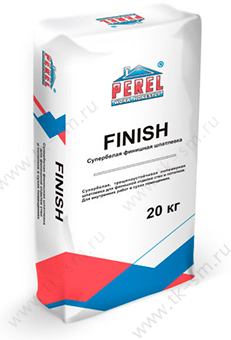 Шпаклевка полимерная PEREL FINISH 0655 финишная супер-белая, 20 кг 