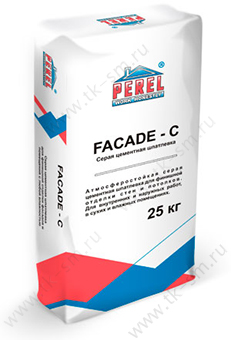 Шпаклевка цементная PEREL FACADE-С 0650 серая, 20 кг 