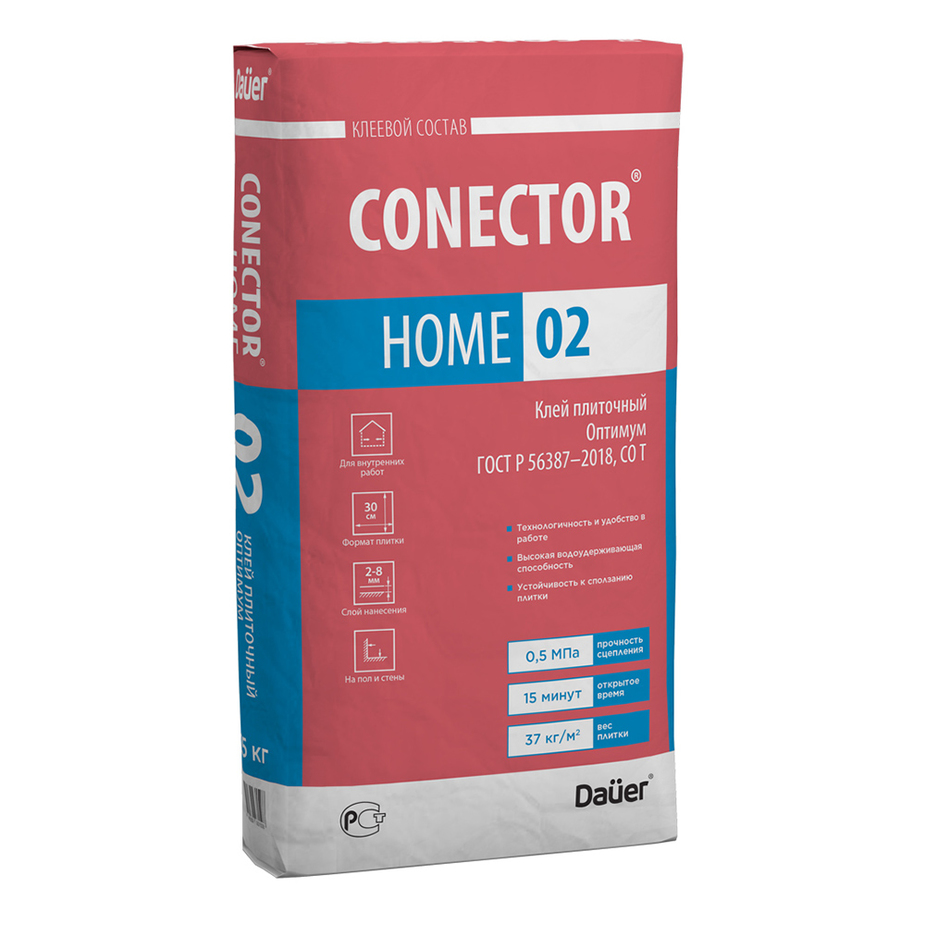 CONECTOR® HOME 02 Клей плиточный Оптимум, 25кг 